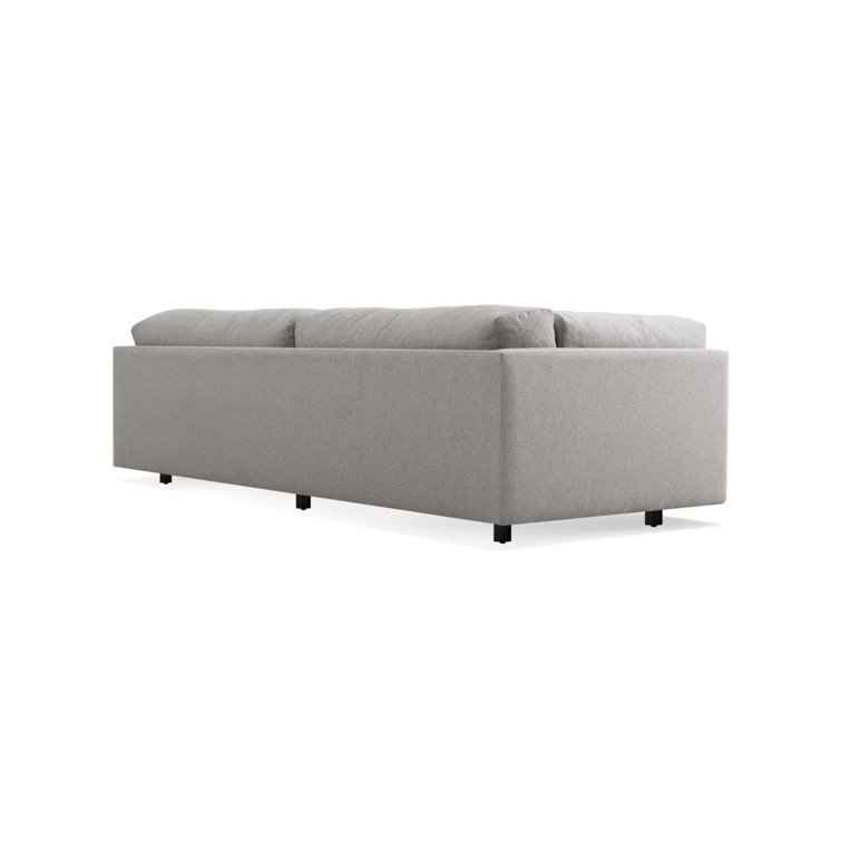 Sunday 82" Agnew Gray Textured Basketweave Cotton Blend Sofa