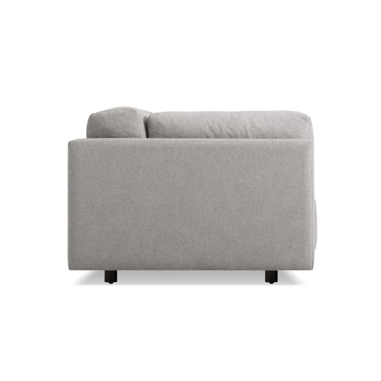 Sunday 82" Agnew Gray Textured Basketweave Cotton Blend Sofa