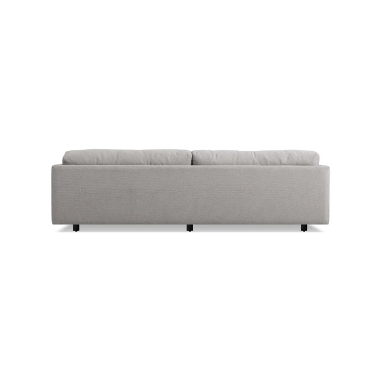 Sunday 82" Agnew Gray Textured Basketweave Cotton Blend Sofa