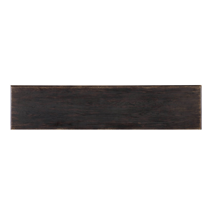 Rustic Black and White 78" Media Console with Cabinet