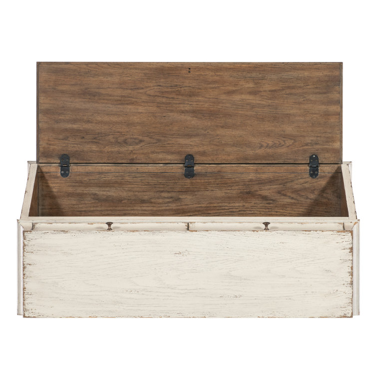 Rustic White Wood Secretary Desk with Drawers