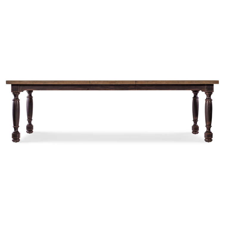 Rustic Black and Brown Reclaimed Wood Extendable Dining Table