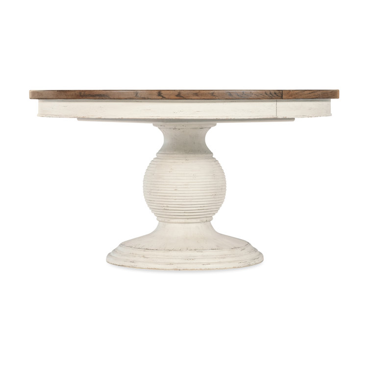 Rustic Round Extendable Reclaimed Wood Dining Table