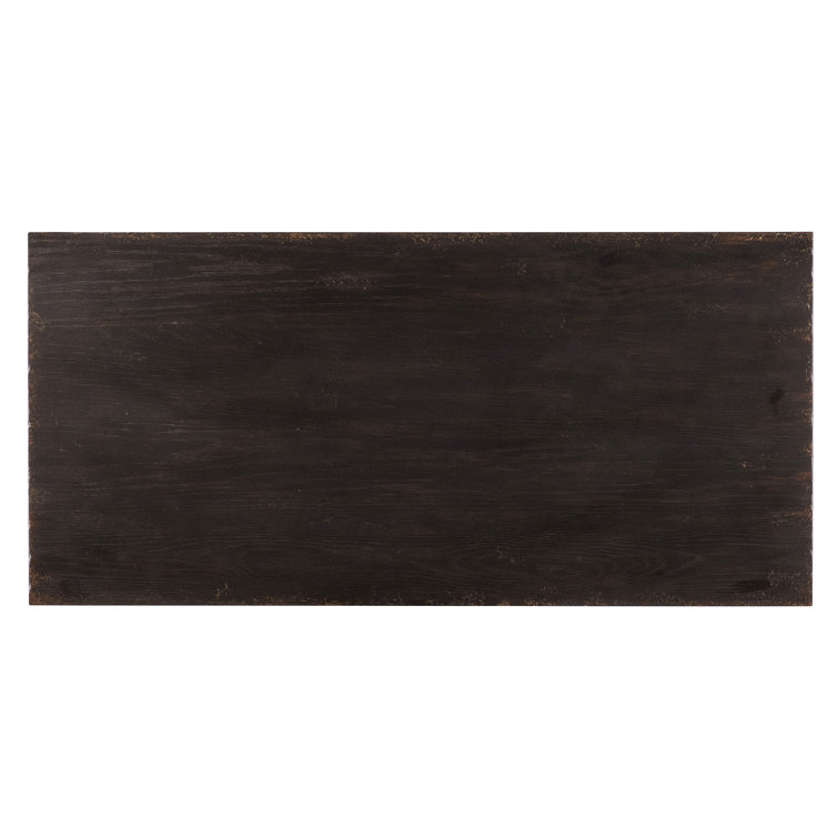 Rustic Black and Brown Oak 6-Drawer Dresser