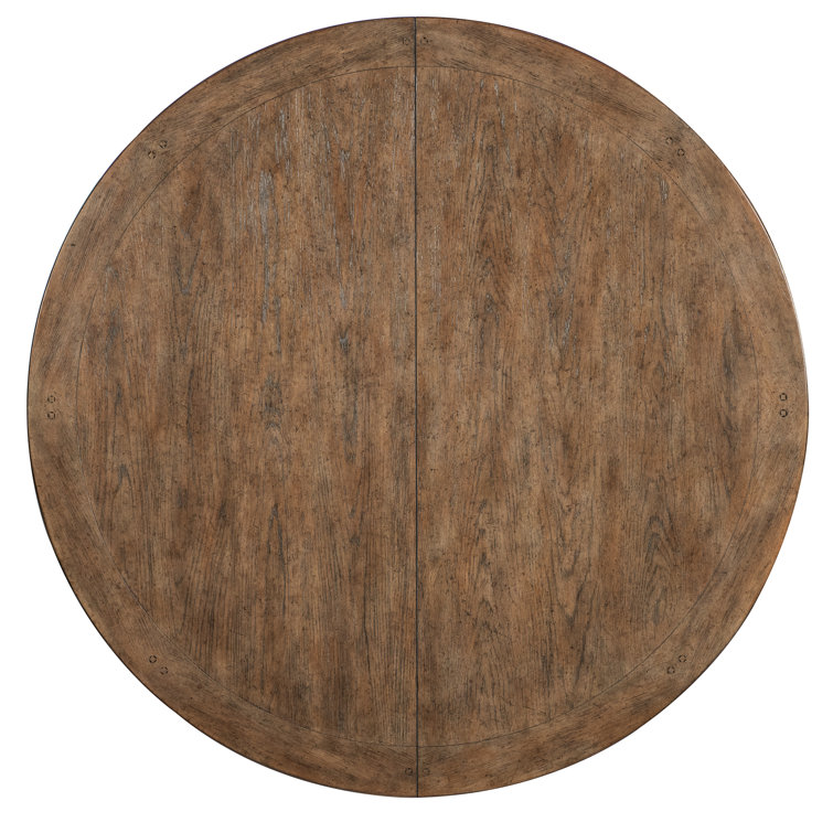 Rustic Round Extendable Reclaimed Wood Dining Table