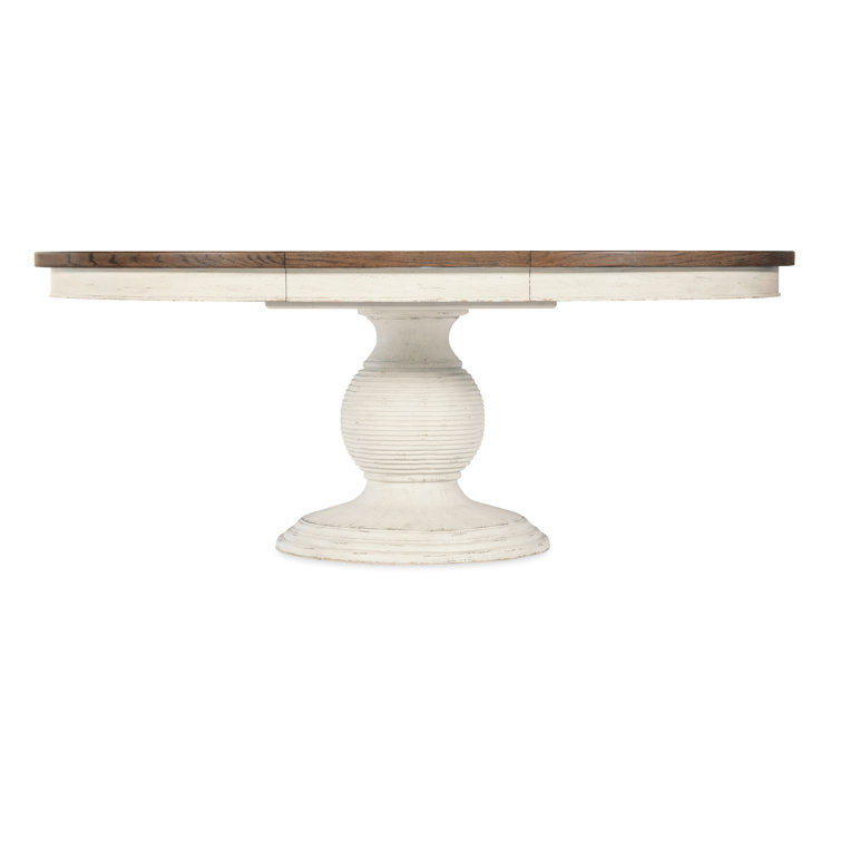 Rustic Round Extendable Reclaimed Wood Dining Table