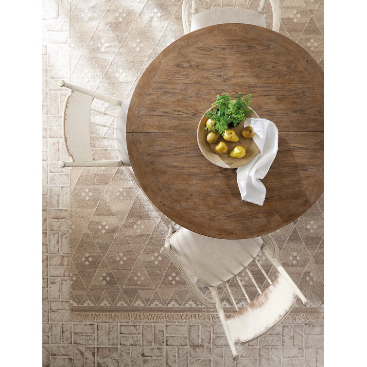 Rustic Round Extendable Reclaimed Wood Dining Table