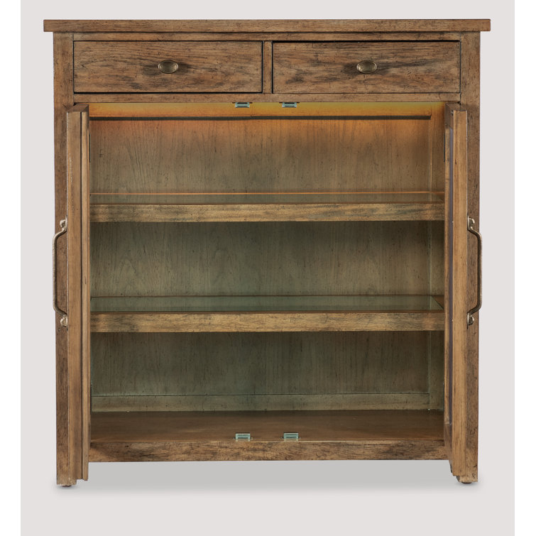 Rustic Brown Oak Veneer Pie Chest with Soft Close Drawer