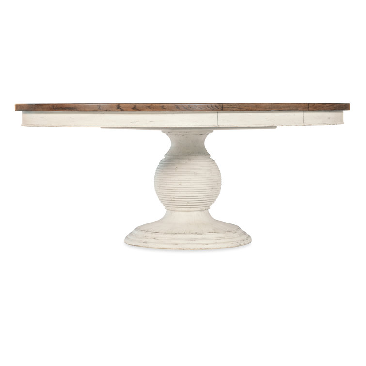 Rustic Round Extendable Reclaimed Wood Dining Table