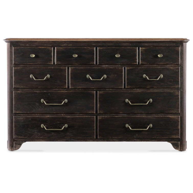 Black Rustic Double Dresser with Soft Close Drawers