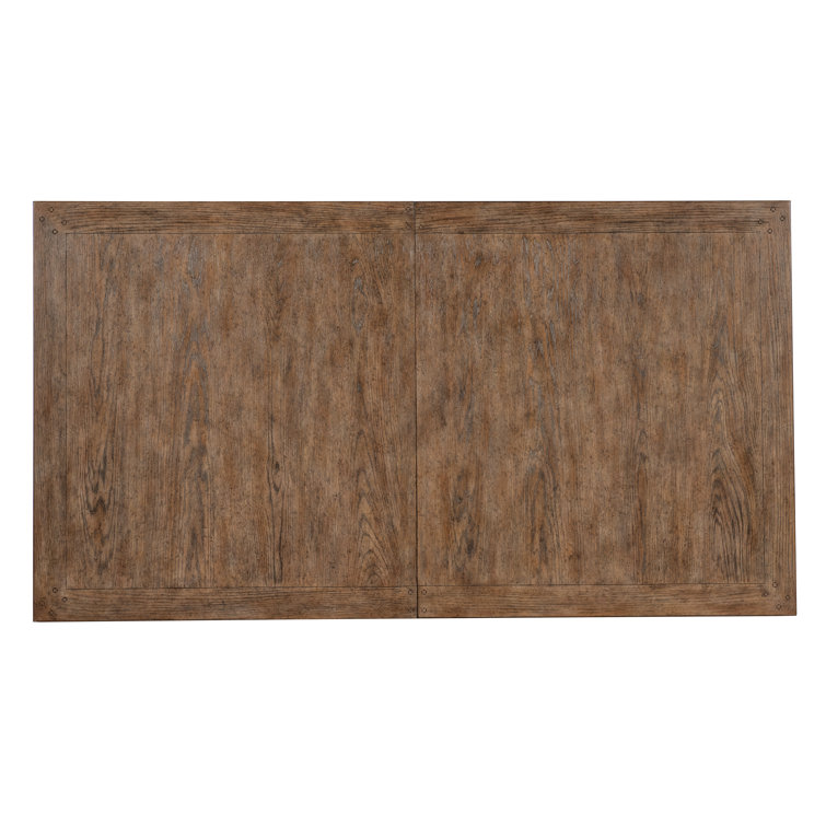 Rustic Black and Brown Reclaimed Wood Extendable Dining Table