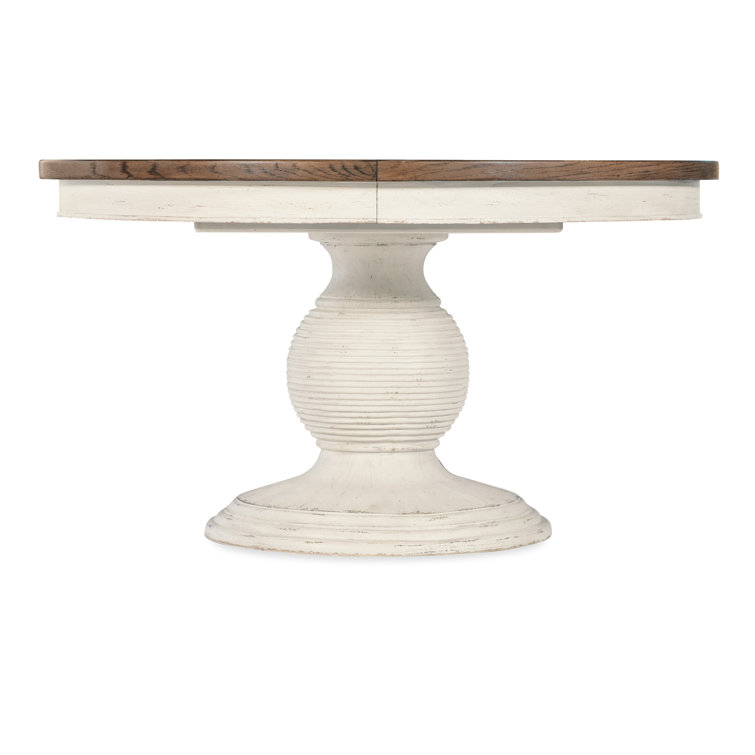 Rustic Round Extendable Reclaimed Wood Dining Table