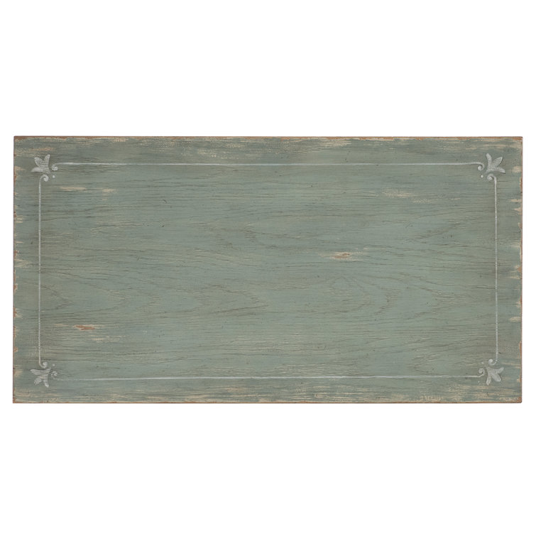 Antique Green and White 2-Drawer Accent Chest