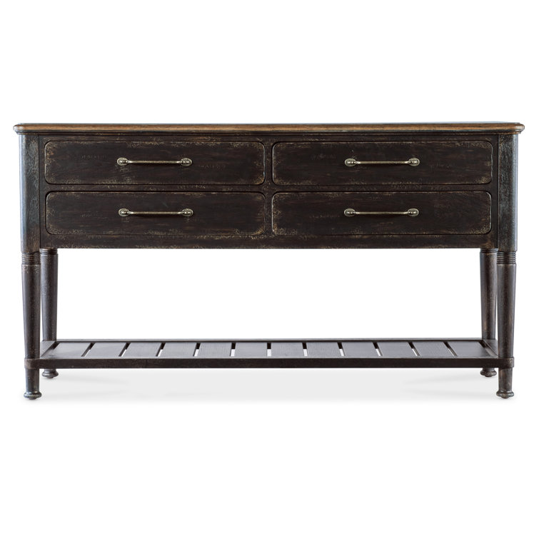 Americana 64'' Black and Brown Oak Server
