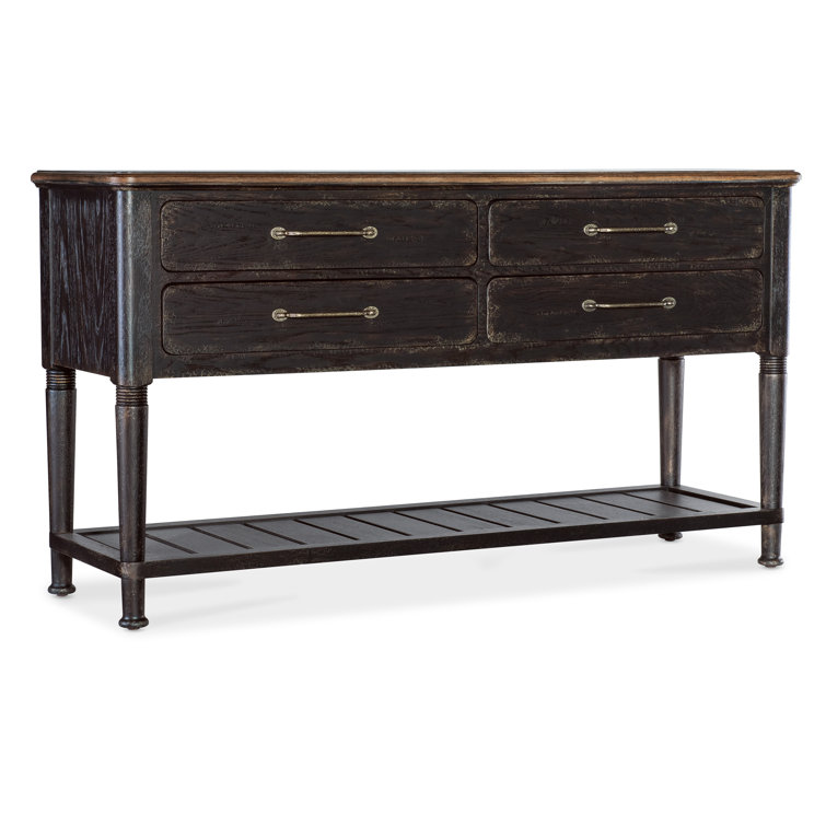 Americana 64'' Black and Brown Oak Server