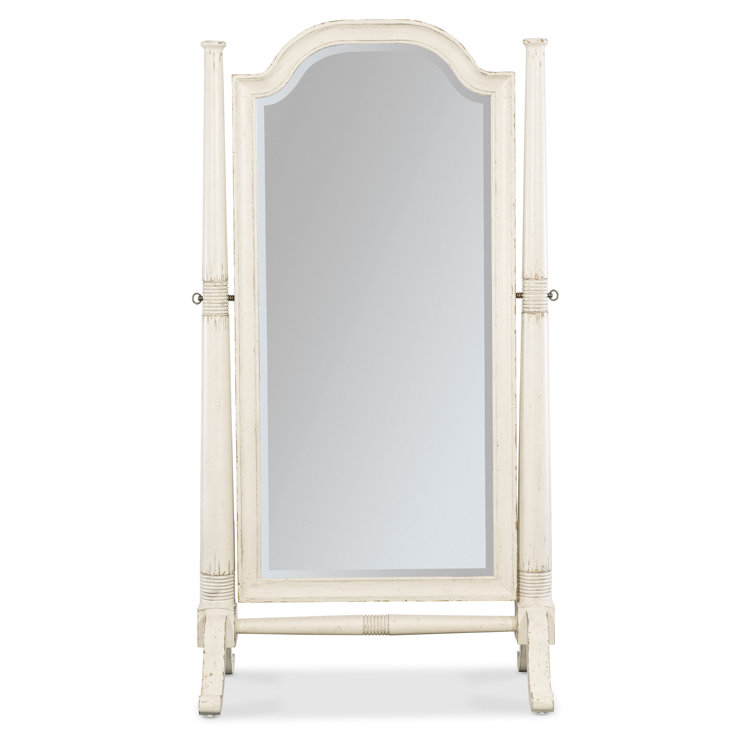 Daisy Rustic Beige Solid Wood Floor Mirror