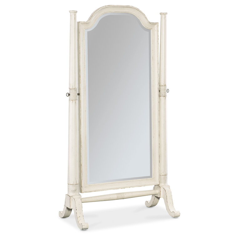 Daisy Rustic Beige Solid Wood Floor Mirror