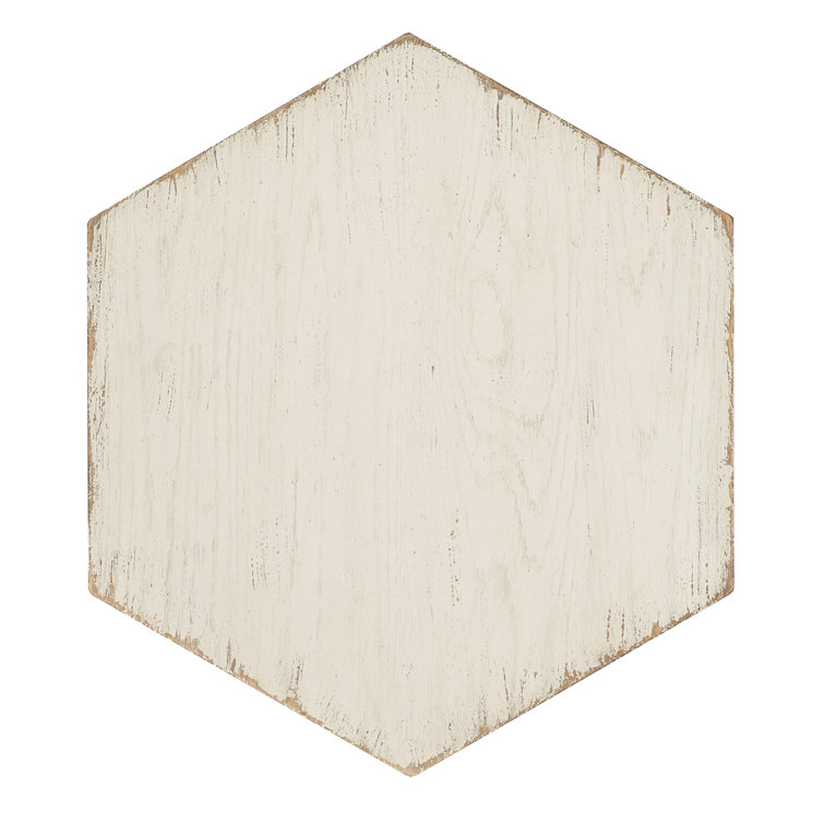 Rustic White Oak Veneer Round End Table