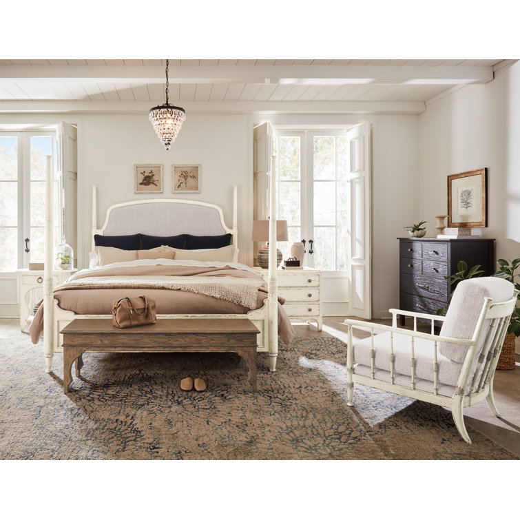 Rustic Brown Oak Veneer Bedroom Bench