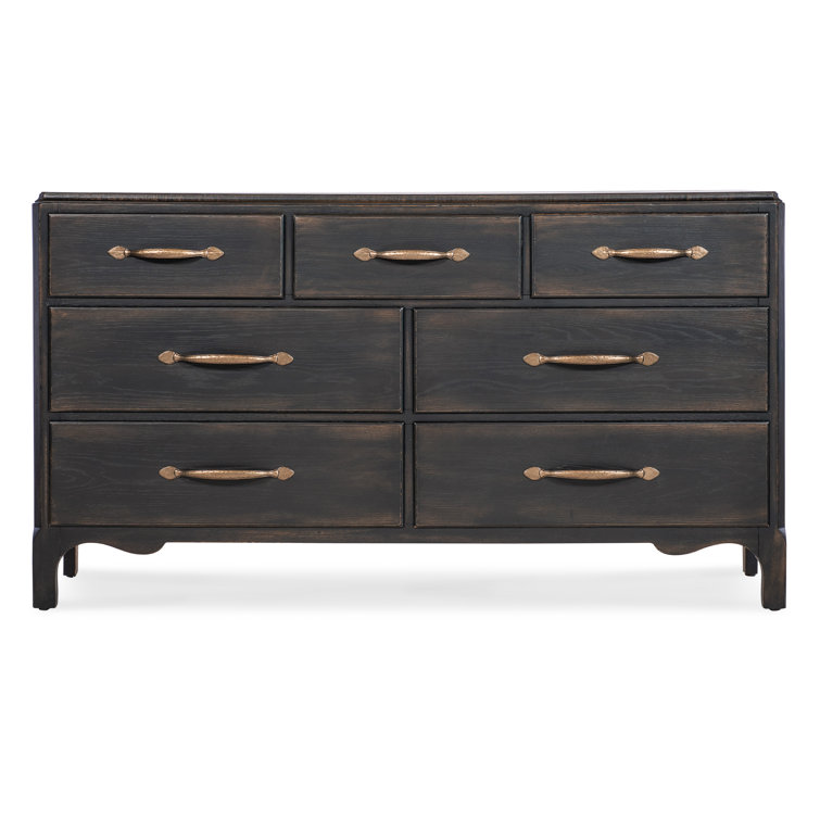 Black Rustic Double Dresser with Soft Close Drawers