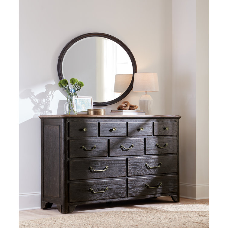 Black Rustic Double Dresser with Soft Close Drawers
