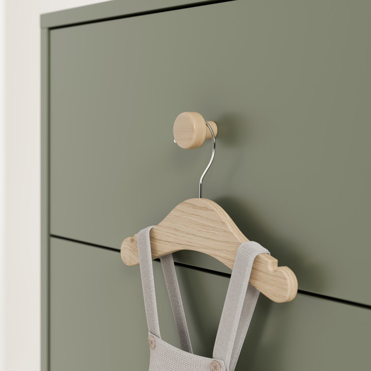 Olive and Driftwood Pine Double Dresser with 6 Drawers