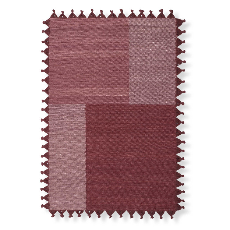 Handmade Red Jute Rectangular Runner Rug 30'' x 84''