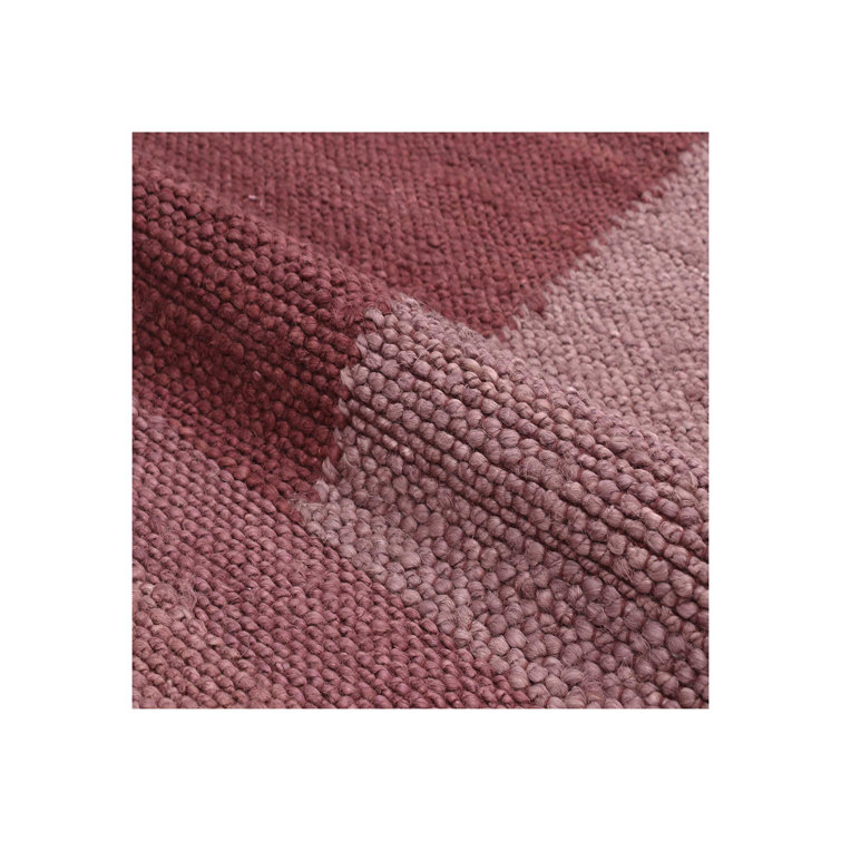 Handmade Red Jute Rectangular Runner Rug 30'' x 84''