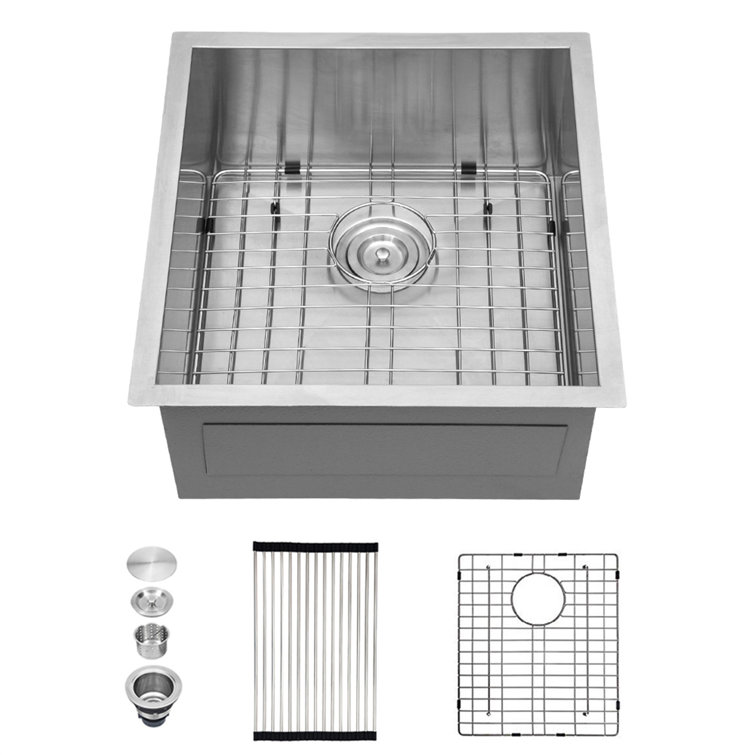 15'' Stainless Steel Undermount Single Bowl Kitchen Sink