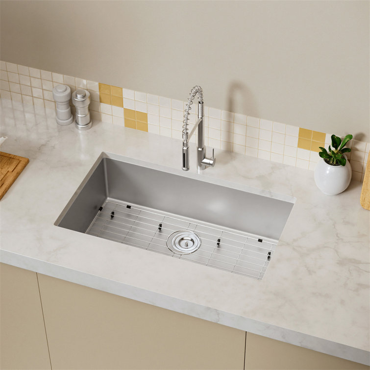 33'' Stainless Steel Drop-In Single Bowl Kitchen Sink