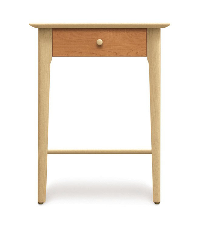Maple and Cherry Solid Wood 1-Drawer Nightstand