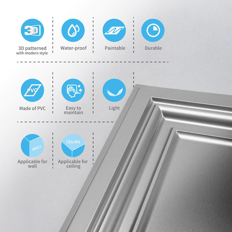 White 2 Ft. x 2 Ft. PVC Ceiling Tile Set