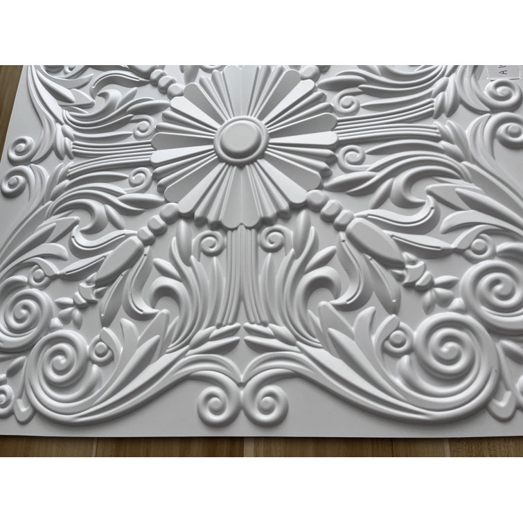 24'' x 24'' White PVC Decorative Ceiling Tile