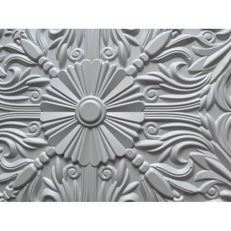 24'' x 24'' White PVC Decorative Ceiling Tile