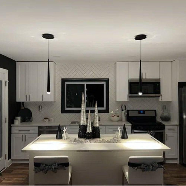 Cascade Black Brass 23-Light LED Island Chandelier with Hand-Cut Crystal