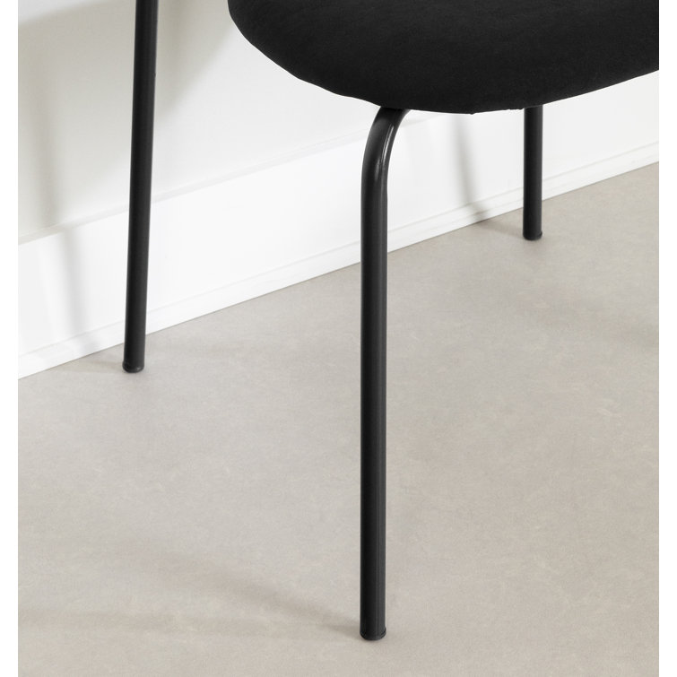 Black and Natural Rattan Cane Side Chair
