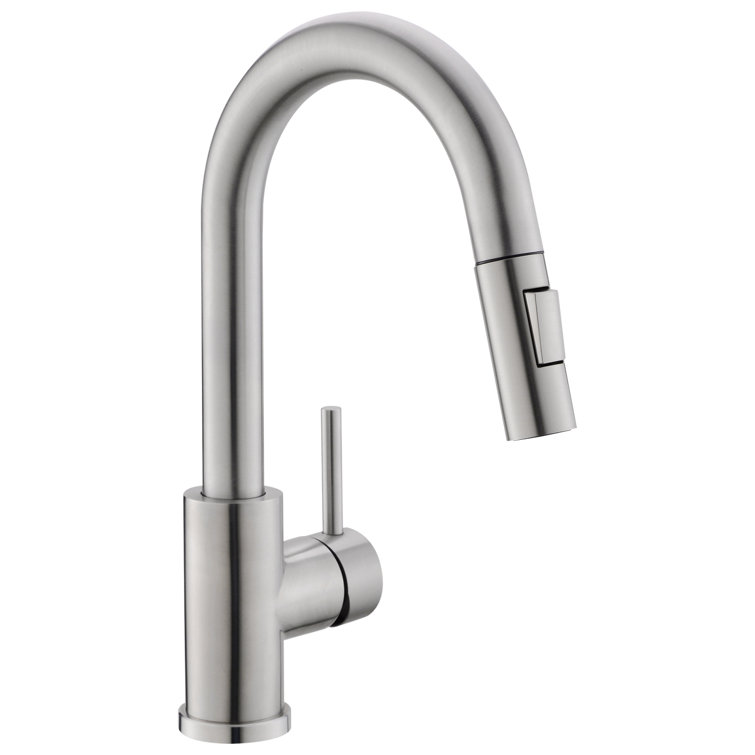 Brushed Nickel Single Handle Pull Down Kitchen Faucet