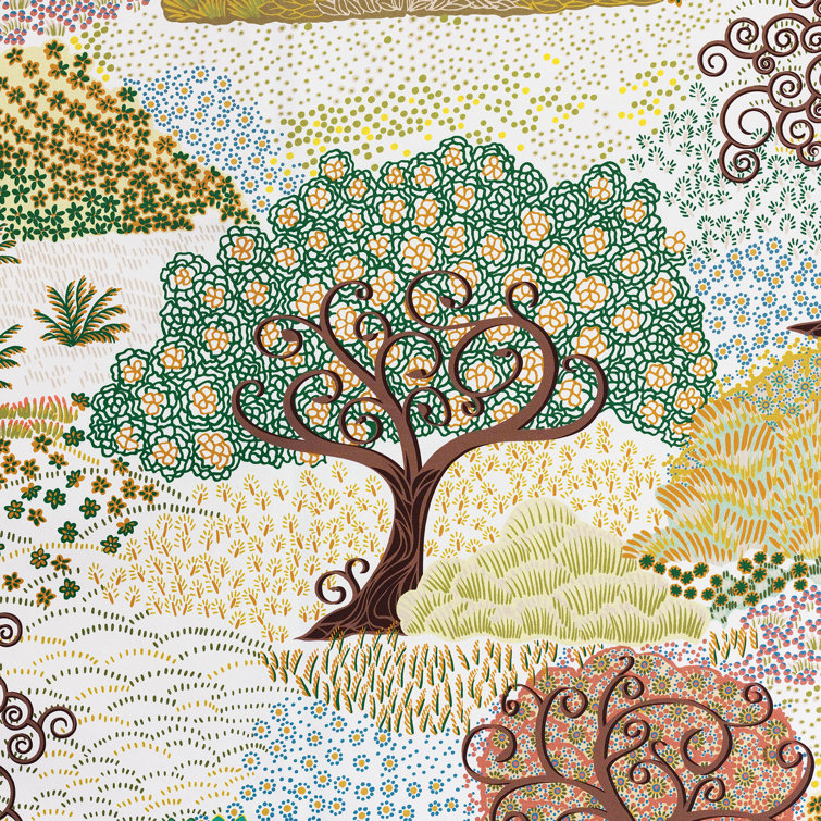 Vibrant Yellow and Green Floral Cotton Outdoor Upholstery Fabric