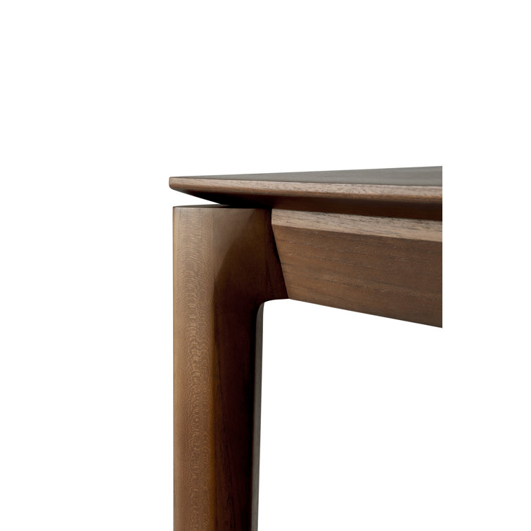 Varnished Teak Solid Wood Bedroom Bench with Storage