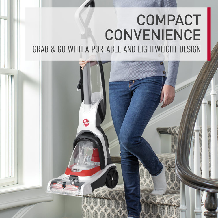Hoover White Compact Upright Carpet Shampooer with Heated Cleaning