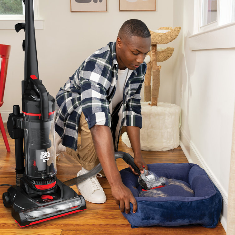 Black Bagless Upright Vacuum Cleaner with Pet Tool Kit