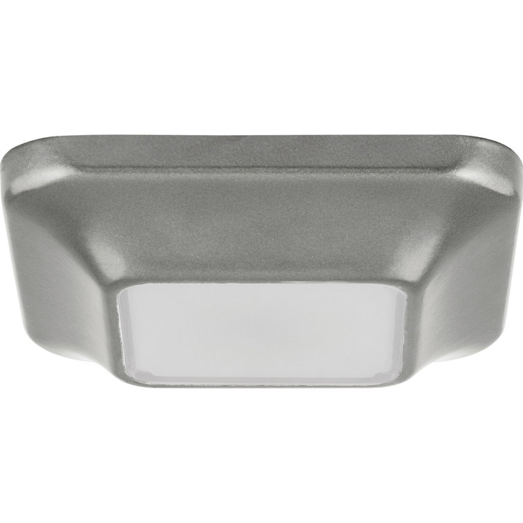 Metallic Gray Aluminum LED Flush Mount Light