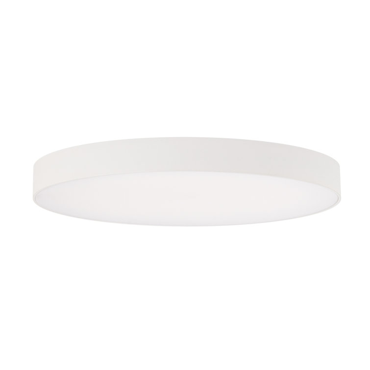 White Aluminum 8-Inch Round LED Flush Mount Light