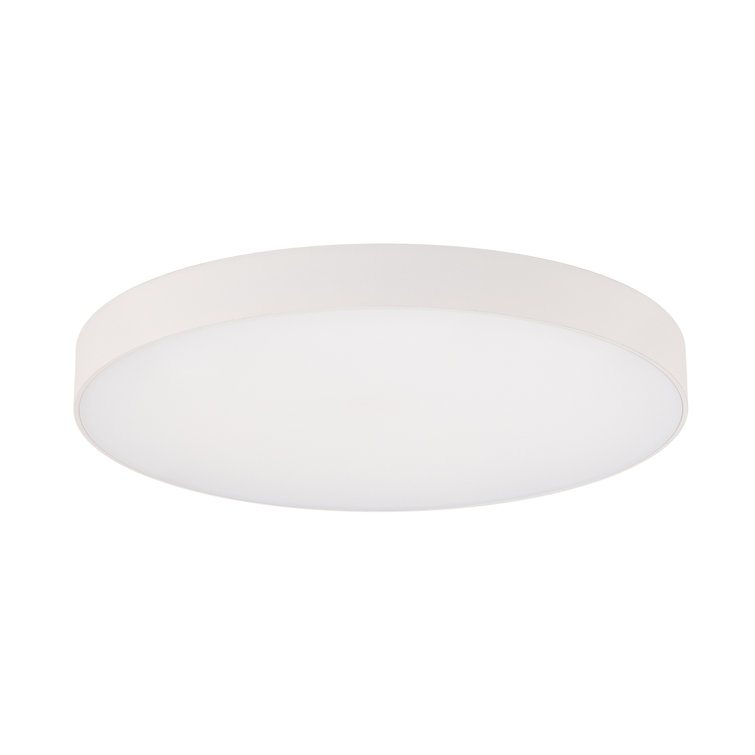 White Aluminum Round LED Flush Mount Light
