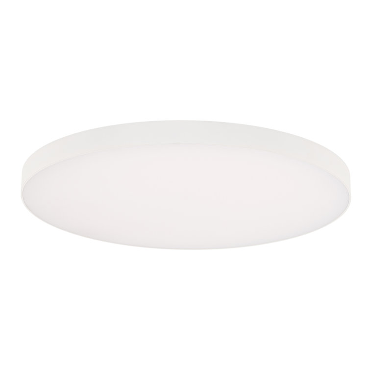 White Aluminum 12" Round LED Flush Mount Light