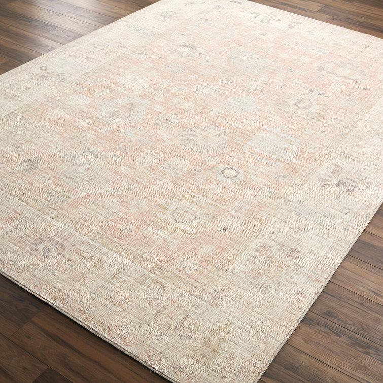 Marlene Vintage Pink Rectangular 3'10" x 5'7" Machine-Woven Area Rug
