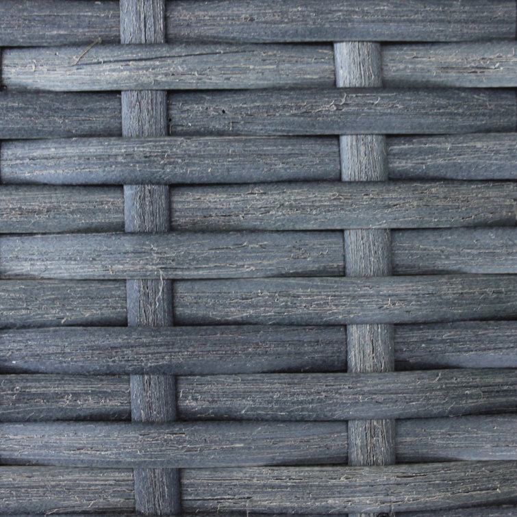 Textured Slate Wicker 4-Person Bar Height Dining Set