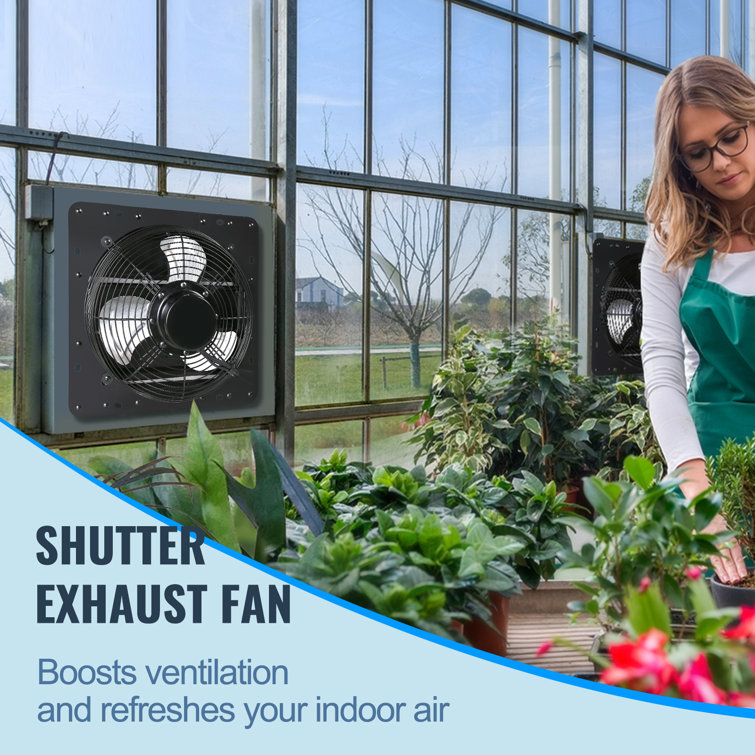 VEVOR 14'' Black Metal Wall Mount Attic Exhaust Fan