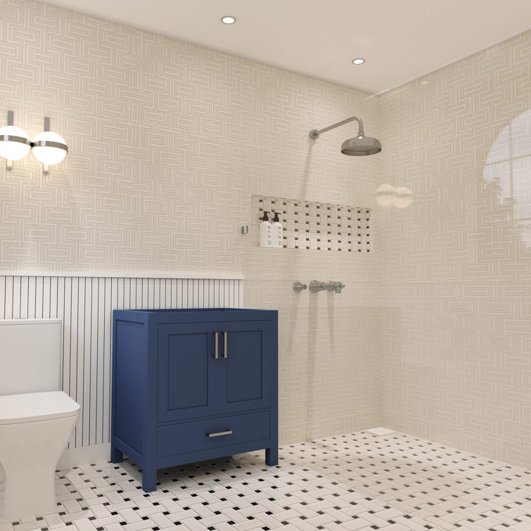Rooh 30" Navy Blue Solid Wood Bathroom Vanity