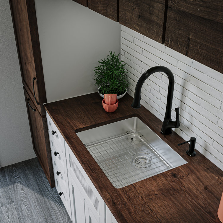 23.13'' Stainless Steel Undermount Single Bowl Kitchen Sink